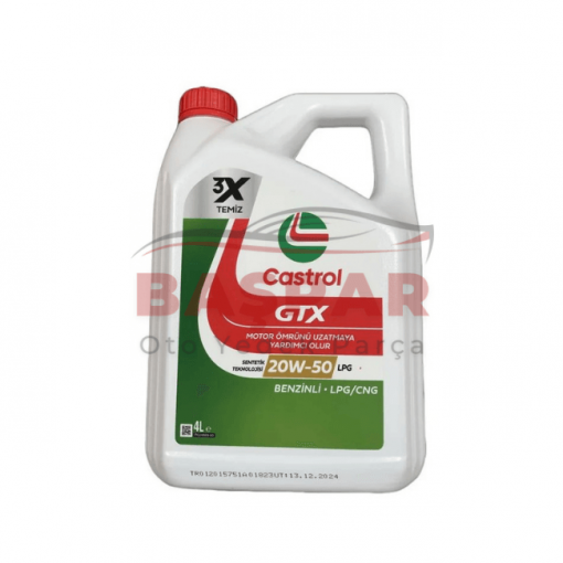 CASTROL GTX 20W50 LPGCNG 3X TEMİZ- 4 LİTRE MOTOR YAĞI