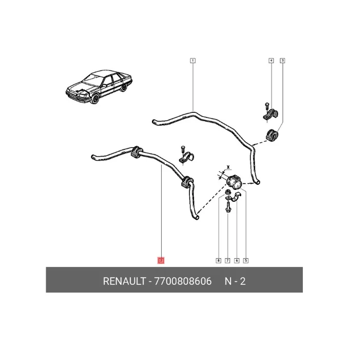 RENAULT 21 VİRAJ DEMİRİ ORJİNAL MAİS 7700808606