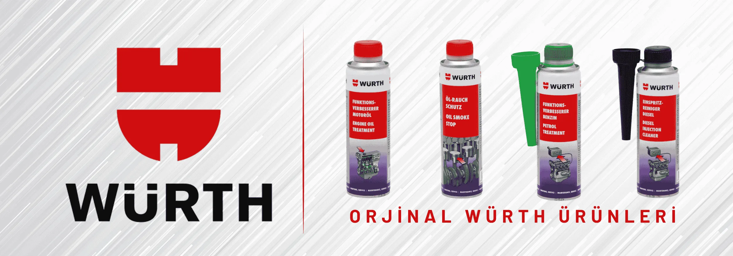 orjinal würth ürünleri performans ve temizleyici katkı maddeleri